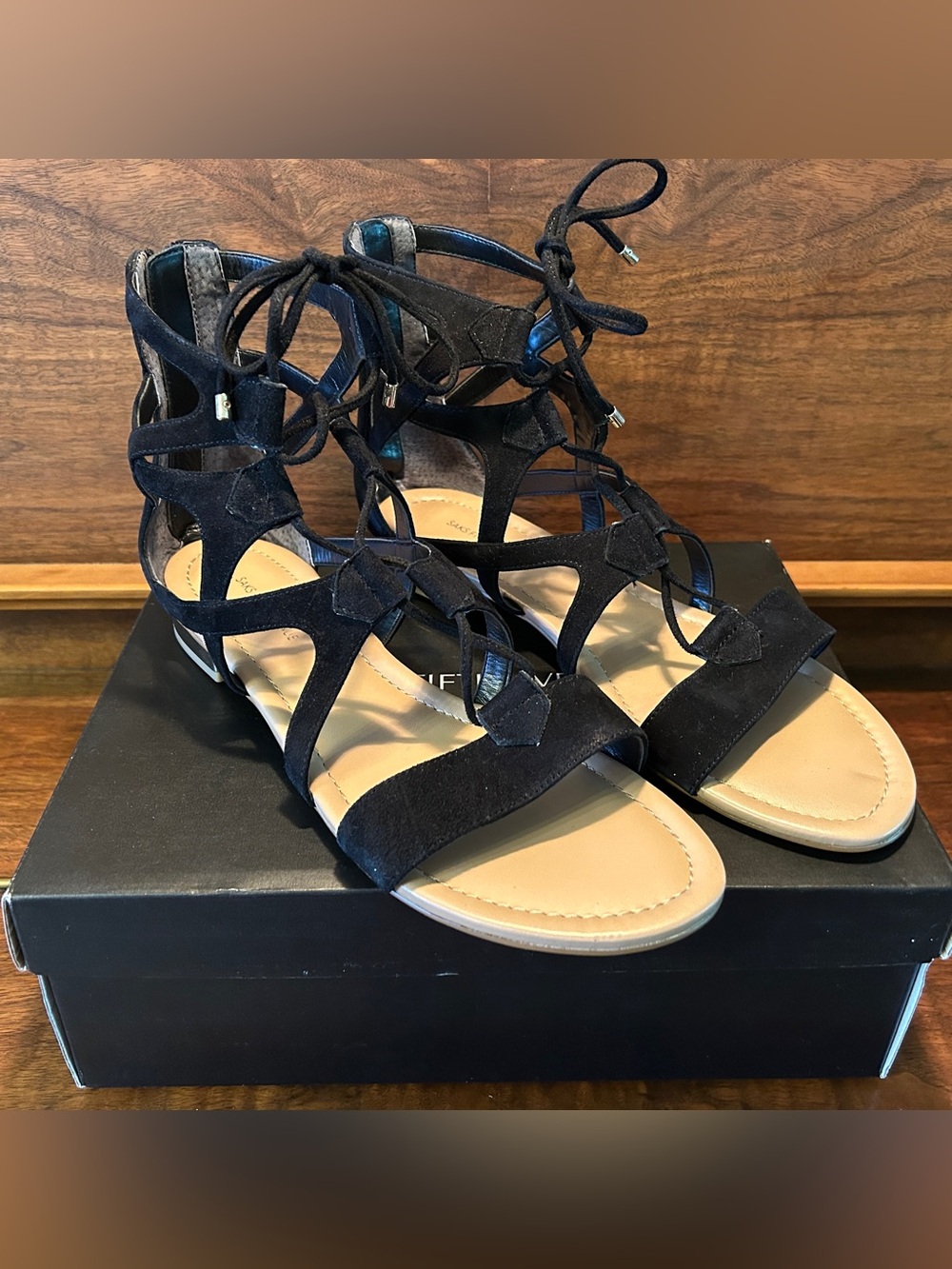 NIB Black Strapy Sandals Size 10